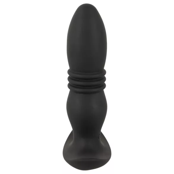 ANOS - vibrador anal com controle remoto - liso - silicone preto
