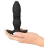 ANOS - vibrador anal com controle remoto - liso - silicone preto