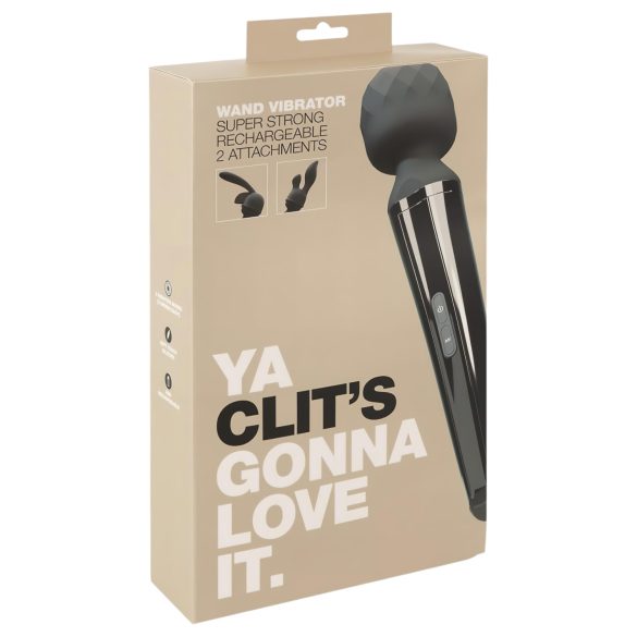 Kit Varinha Clit Wand - Vibrador e Massajador Preto