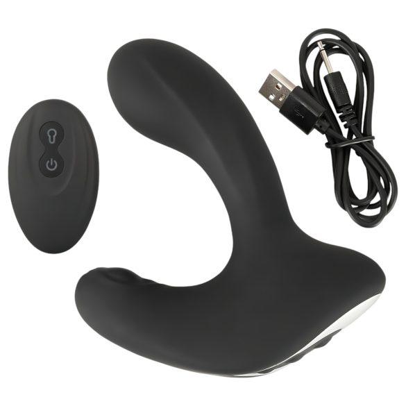 Rebel RC - vibrador anal inflável, recarregável com rádio (preto)