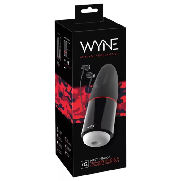 WYNE 02 - masturbador masculino com vibração e sucção recarregável