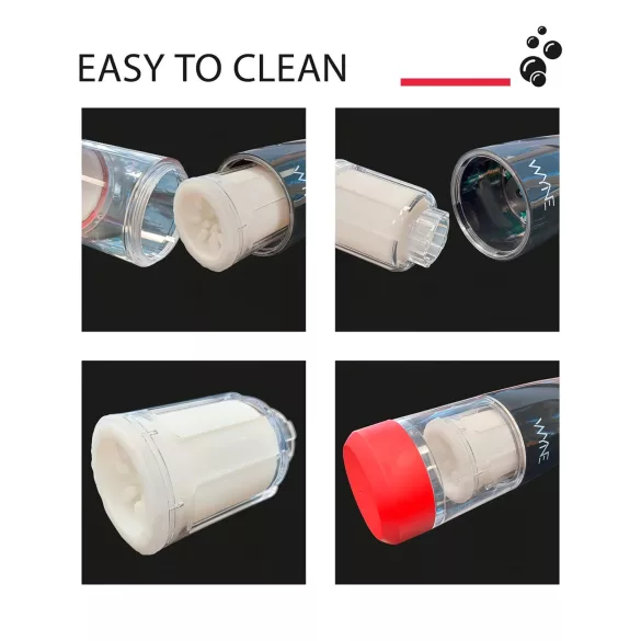 WYNE 05 - masturbador masculino rotativo recarregável - preto e branco