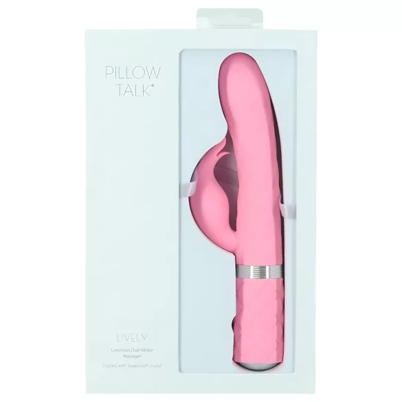 Pillow Talk Lively - vibrador recarregável com estimulador de clitóris (rosa)