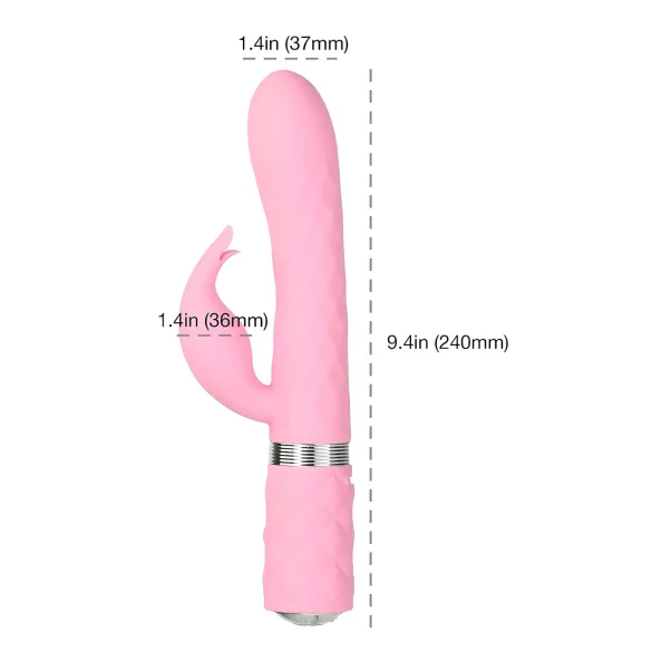 Pillow Talk Lively - vibrador recarregável com estimulador de clitóris (rosa)