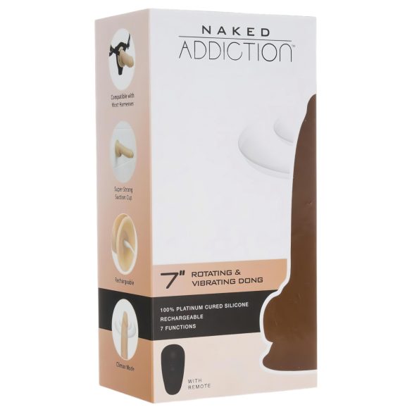 Naked Addiction Rotating 7 - vibrador natural (18cm)