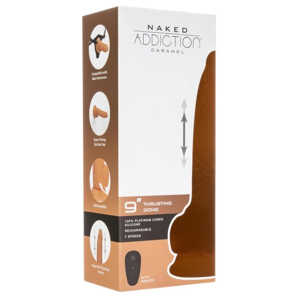 Naked Addiction Thrusting 9 - Vibrador Impulsionador - Preto (23cm)