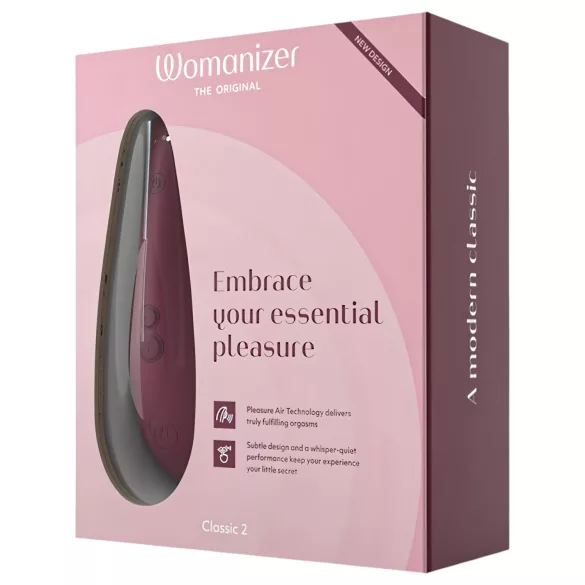 Womanizer Classic 2 - vibrador clitóris sucção recarregável vermelho