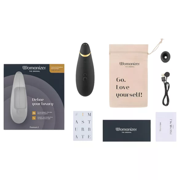 Womanizer Premium 2 - sugador clitoriano com pulsos de ar - preto