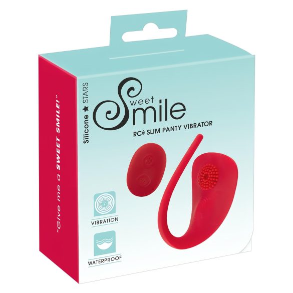 Sorriso Slim Panty - Vibrador de Clitóris com Controle Remoto Sem Fio (Vermelho)