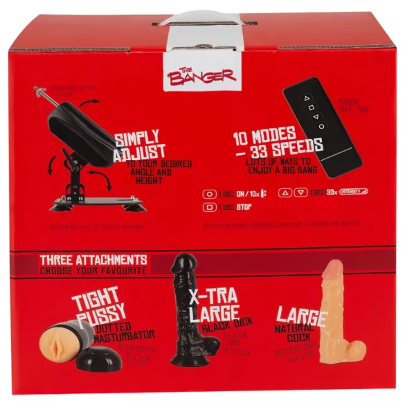 The Banger - máquina de sexo - acompanha 2 dildos e 1 vagina artificial