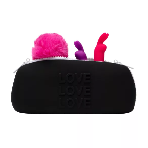 Happyrabbit - vibrador casal recarregável - kit 7 peças