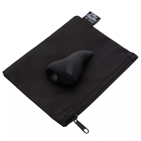 Fifty Shades of Grey - vibrador de dedo - estimulador clitóris - silicone preto