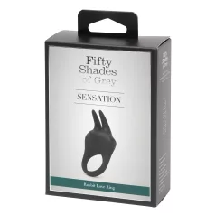   Fifty Shades of Grey - anel peniano vibratório para clitóris - silicone preto