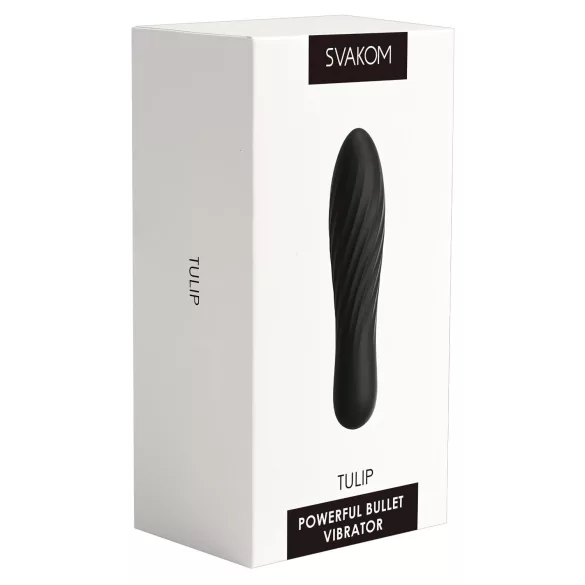 Svakom Tulip - mini vibrador recarregável tipo bullet - preto