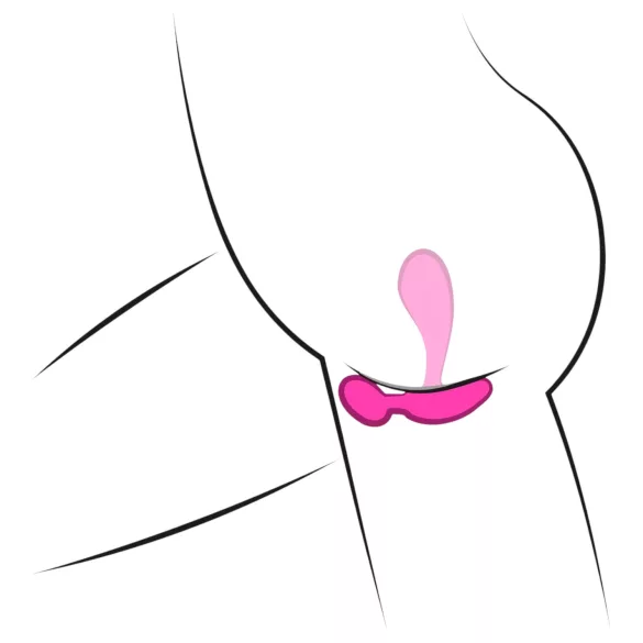 SMILE RC - vibrador ponto G recarregável com controle remoto - silicone rosa