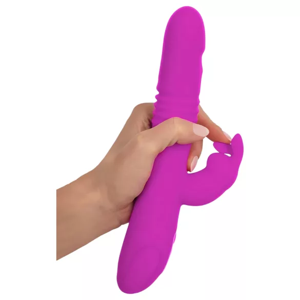 SMILE Rabbit - vibração pulsante e rotativa com estimulador (rosa)