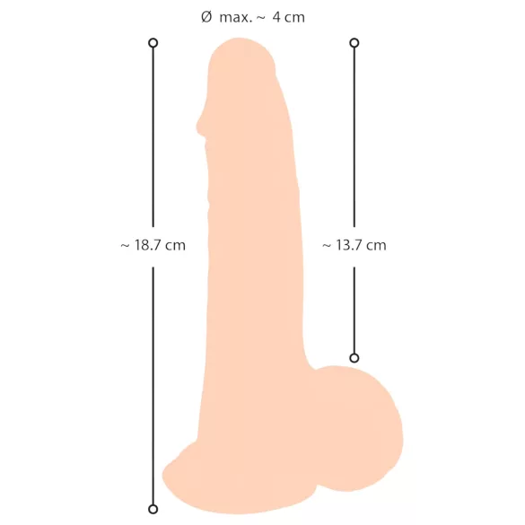 Nature Skin - dildo realístico com veias - 19cm - cor natural