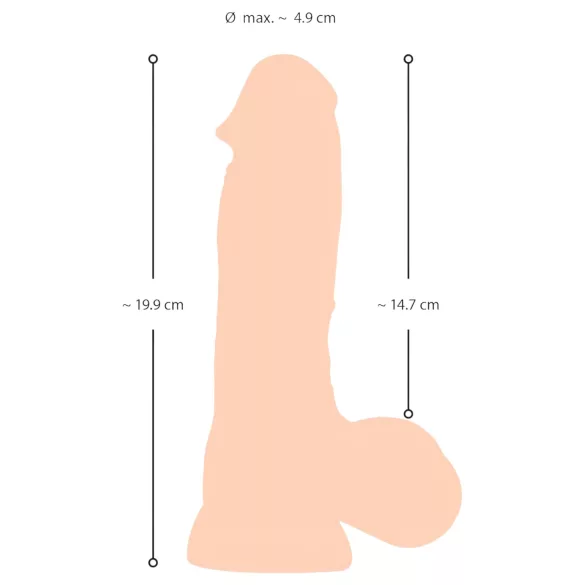 Nature Skin - dildo realista com pele - 20cm - cor natural