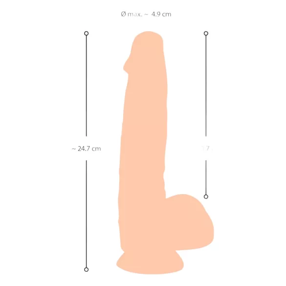 Natute Skin - dildo realístico com pele - 25cm - cor natural