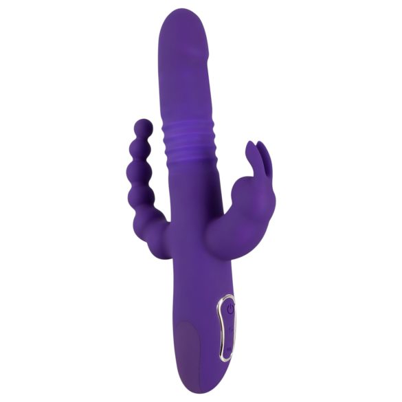 SMILE Triple - vibrador roxo recarregável com tripla ação rotativa e pulsante