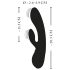 XOUXOU - vibrador eletro recarregável com braço clitoriano (preto)
