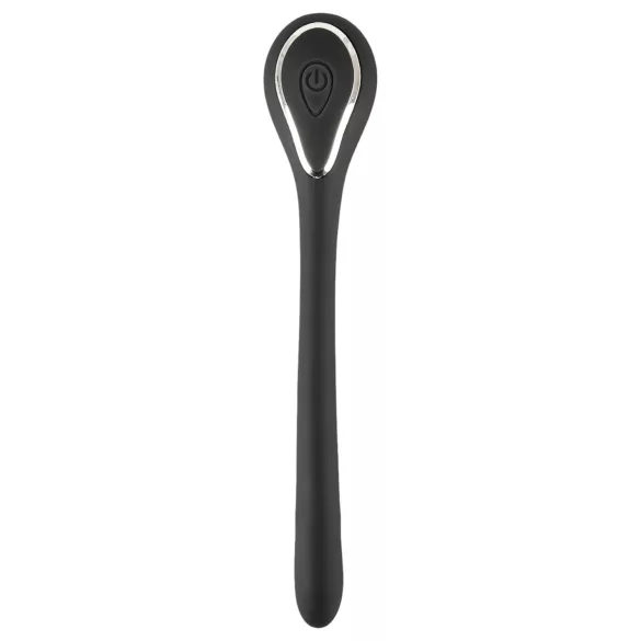 Plug Peniano Dilatador - dilatador vibratório recarregável (1 cm, preto)