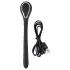 Plug Peniano Dilatador - dilatador vibratório recarregável (1 cm, preto)