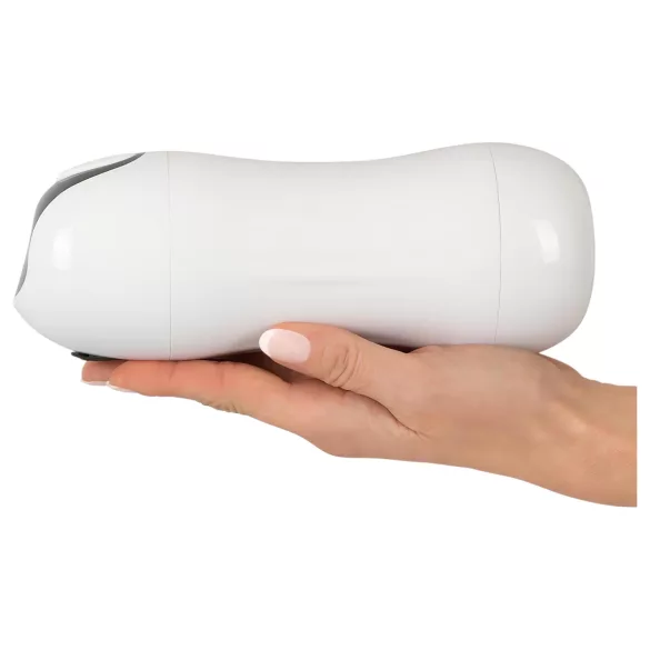 STROKER - masturbador recarregável com sucção e vibração (branco)