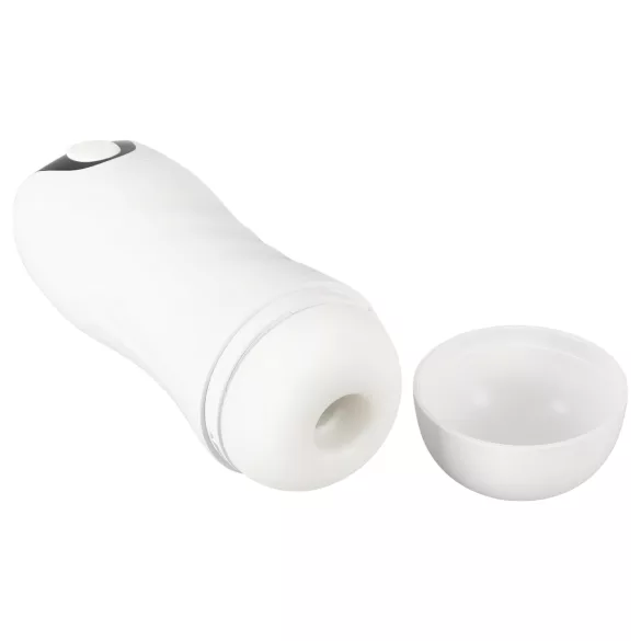 STROKER - masturbador recarregável com sucção e vibração (branco)