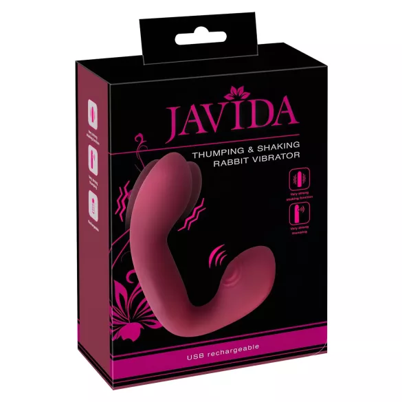 Javida Thumping - Vibrador pulsante G-ponto e clitóris (vermelho)