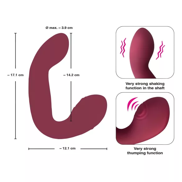 Javida Thumping - Vibrador pulsante G-ponto e clitóris (vermelho)
