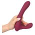 Javida - Vibrador vermelho com controle e rotação para prazer intenso