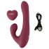 Javida - Vibrador vermelho com controle e rotação para prazer intenso