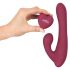 Javida - Vibrador vermelho com controle e rotação para prazer intenso