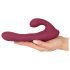 Javida - Vibrador vermelho com controle e rotação para prazer intenso