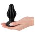 Plug Anal Macio e Texturizado - 5 cm (Preto)