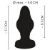 Plug Anal Macio e Texturizado - 5 cm (Preto)
