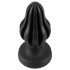 ANOS - plug anal macio texturizado - 7cm (preto)