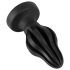 ANOS - plug anal macio texturizado - 7cm (preto)
