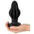 ANOS - plug anal macio texturizado - 7cm (preto)