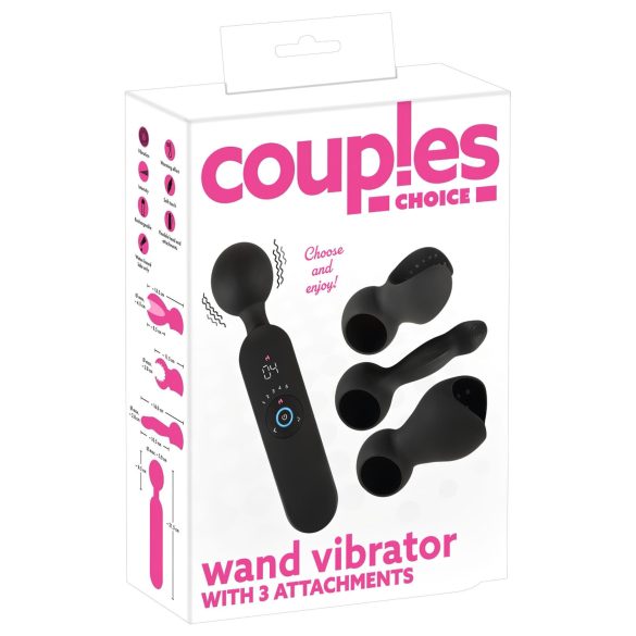 Couples Choice - Vibrador massageador aquecido a bateria (preto)