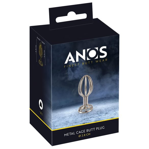 ANOS Metal (2,8 cm) - plug anal de aço gaiola (prata)