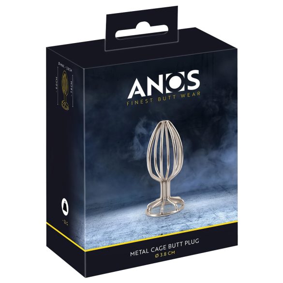 Plug anal metálico ANOS (3,8cm) - prata elegante