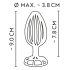 Plug anal metálico ANOS (3,8cm) - prata elegante