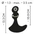 ANOS - Vibrador anal rotativo duplo motor (preto)