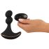 ANOS - Vibrador anal rotativo duplo motor (preto)