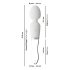 Vibrador LED Liaison Wand - silicone e vidro (transparente)