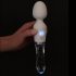 Vibrador LED Liaison Wand - silicone e vidro (transparente)