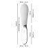Liaison Curve - Vibrador LED recarregável (transparente-branco)