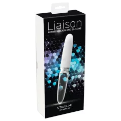   Liaison Straight - vibrador LED recarregável (transparente-branco)